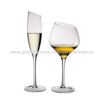 Wholesale Top Quality Clear Slant Rim Red Wine Stemware Glass Slanted Wine  Glasses - China Red Wine Glass and Wine Glass price