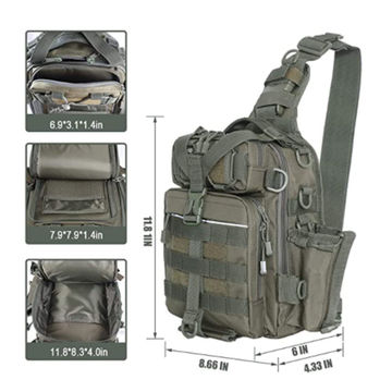 Sac à Dos De Pêche 42L Imperméable Avec Porte-canne - Camouflage Noir - Grand Volume Et Pratique