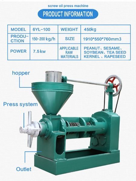 Details about   5KG Oil Press Machine Oil Extractor Peanut Soybean Presser Expeller Stainless 