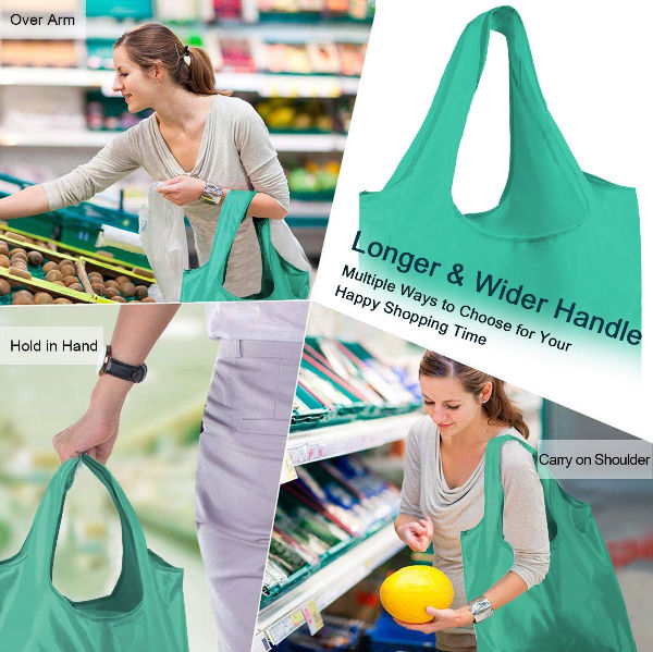 US Woman Folding Reusable Storage Bag cloth Grocery Tote Waterproof Shopping Bag 