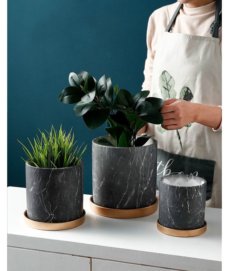 Tabletop Home Office Decoration Birthday Gift Christmas Creative Decoration Containers Flower Pot Nordic Marble Pattern Ceramic Flower Vase Housewarming Tabletop Home Office Decoration Birthday Gift Christmas Creative Decoration Containers Flower Pot Nordic Marble Pattern Ceramic Flower Vase Housewarming