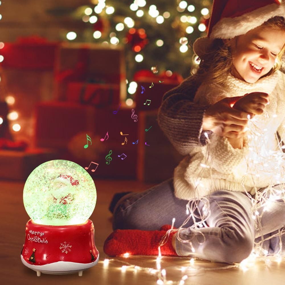 Christmas Snow Globe Music Box Santa Claus Environmental Friendly ...