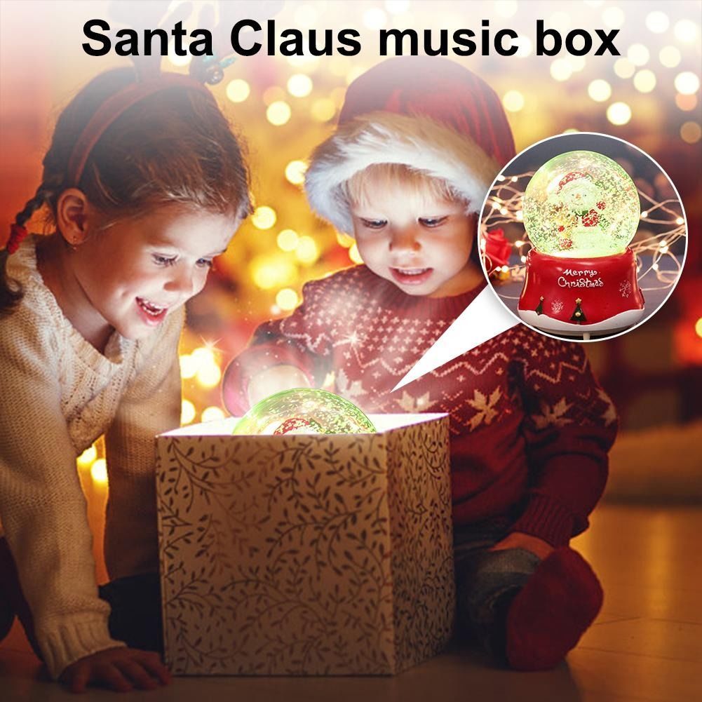 Christmas Snow Globe Music Box Santa Claus Environmental Friendly