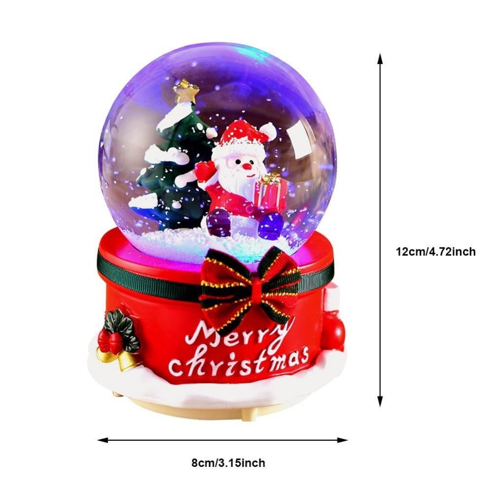 Christmas Snow Globe Music Box Santa Claus Environmental Friendly