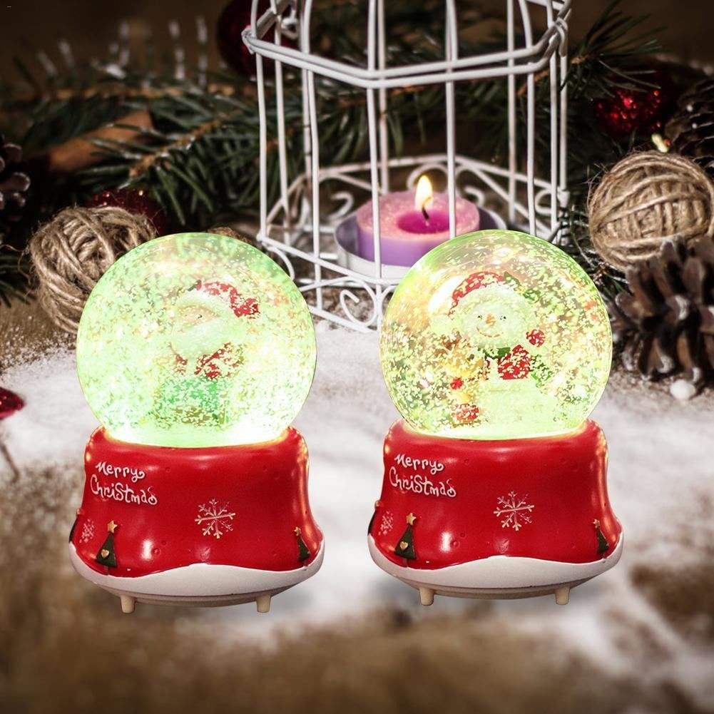 Christmas Snow Globe Music Box Santa Claus Environmental Friendly
