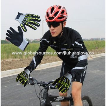 Guantes de protección anticorte de nivel 5 para rectificado fino HPPE, con costura trasera y goma TPR para montar