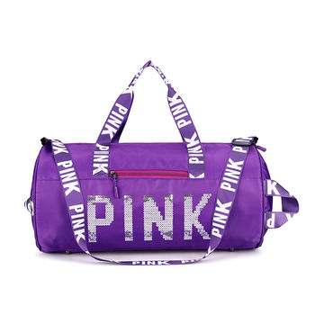Buy Wholesale China Waterproof Travel Duffel Overnight Bag Women Sequin  Pink Duffle Bag Sports Travel Bag For Travelling & Travel Bag at USD 5.65