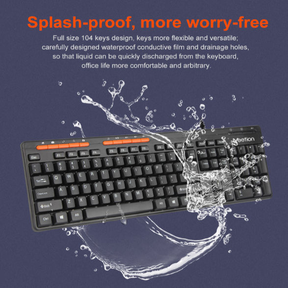 MeeTion c105 4 in 1 Office Combo Keyboard Mouse Combo Bundle with