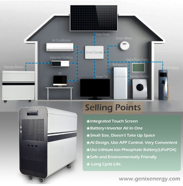All in one 5kWh LiFePO4 solar power energy home systems with 3.2KW ...