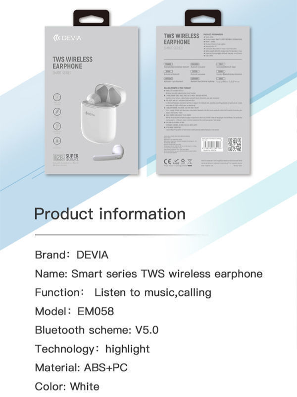 devia tws wireless earphone smart series