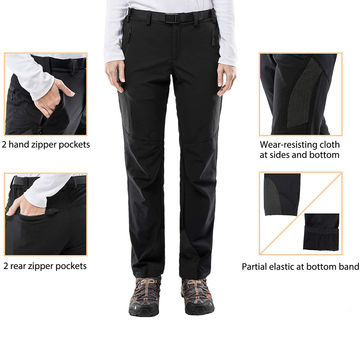 Baggy Cargo Pants Women Drawstring High Waisted Waterproof Hiking Pants Summer Wide Leg Tactical Pants With Pockets Khaki M