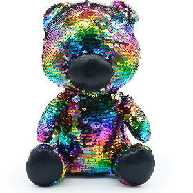 sequin teddy bear