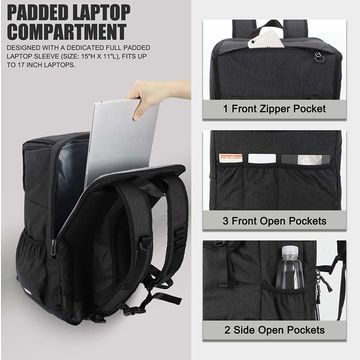 Sac Repas 2-en-1 Femme – Compartiment Isotherme + Ordinateur 15,6 Pouces | Idéal Travail, Université, Bureau - 5