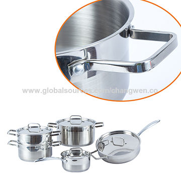 Nueva sartén de la cazuela del final del satén de las PC del dispositivo de cocina del diseño de la fábrica 9 que cocina el sistema del cookware de los potes