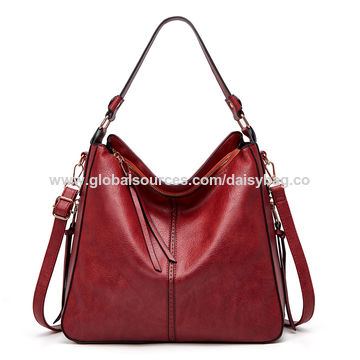 ChinaHot selling on amazon Handbags for Women Large size Lady Hobo bag Bucket Purse Faux Leather ...