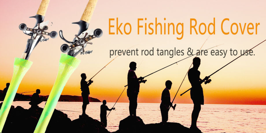 Stick Casting Fishing Rod Cover Pole Protector Braided Rod Sleeve Socks Glo_ju 