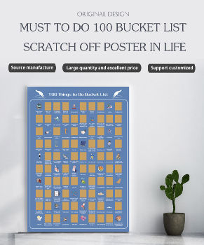 100 Video Games Scratch off Bucket List Poster 