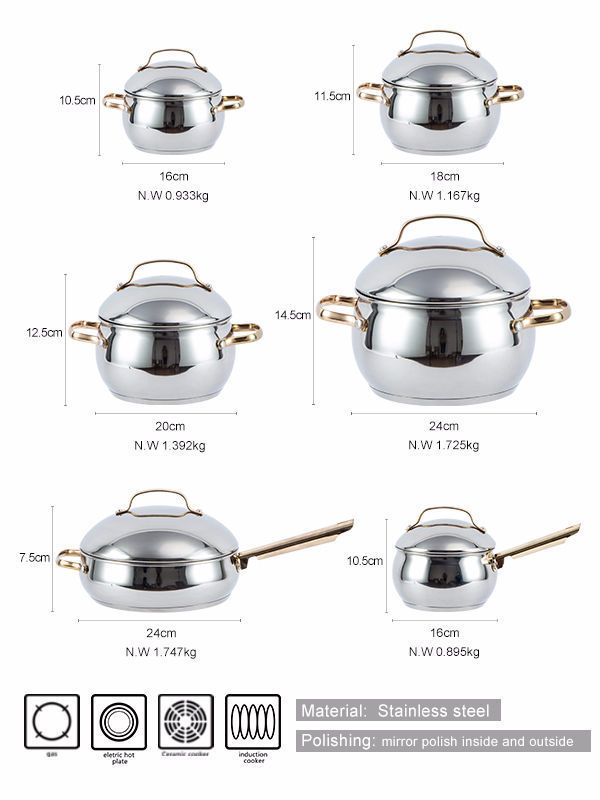 Apple Shape Hot Pot Set Soup Pot Stainless Steel Casserole - China