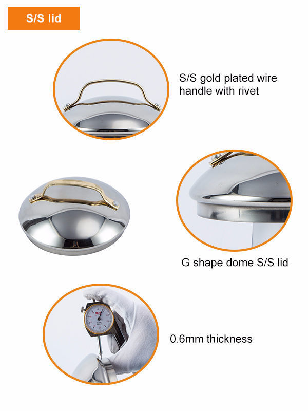 12PCS Stainless Steel Cookware in Set in Apple Shape with Gold Plated  Handle and Knob - China Kitchenware and Stainless Steel Cookware price