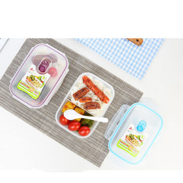 Buy Wholesale China Lunch Boxes With Lids Airtight Leak Proof Clear Plastic  Reusable Food Storage Containers & Lunch Box at USD 0.89