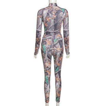 Top 2020 que vende streetwear atractivo del mono de la manga de los mamelucos de las mujeres del mono del cuello alto largo del otoño