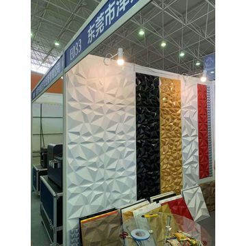 China Hotel 3d wood carving pvc wall panel decorative wall board on ...