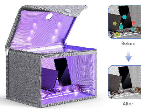 Foldable UV LED Sterilizer Bag with 6 Lamp Beads & Bracket for Household Items,Toys, Phone, etc. supplier