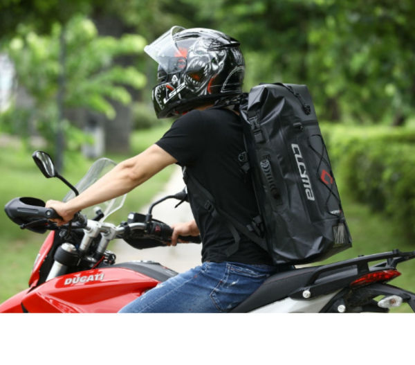knowledgi Motorcycle Backseat Tank Bag Motorcycle Helmet Storage Bag Motorcycle waterproof backpack Motorbike Rear Seat Super Light Tail Accessories Bags