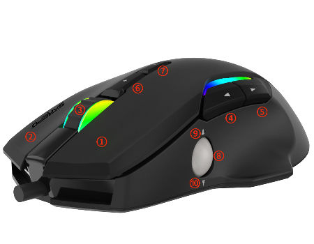 China High end private 9D optical gaming mouse Pixart 3325/3327/3389 ...