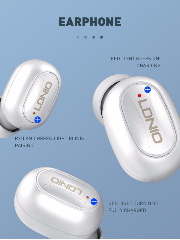 LDNIO Bluetooth5.0 400mAh charging case in-ear wireless Bluetooth earphone supplier