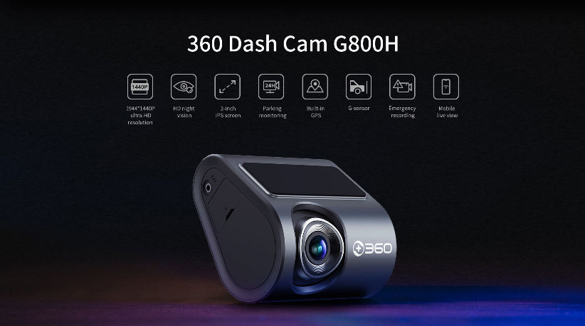 360 dash cam g800h