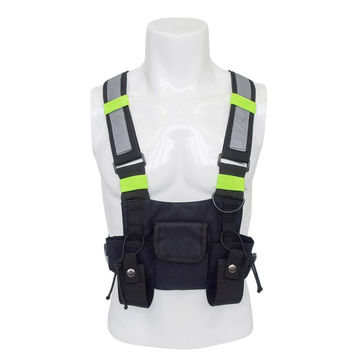 Chest Rig Bag Radio Harness Front Pouch Holster Military Vest Rig Bag  Adjustable