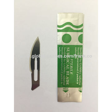 Lames de scalpels chirurgicaux, en acier inoxydable et en acier au carbone