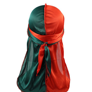 Durag Mikihat 2Pcs - Soie, Longue Queue 100cm, Unisexe, Pour Hip-hop Ou Protection Cheveux