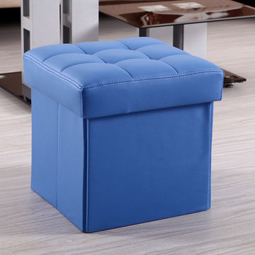 Venta al por mayor, silla de PU colorida, taburete plegable de cuero de los otomanos