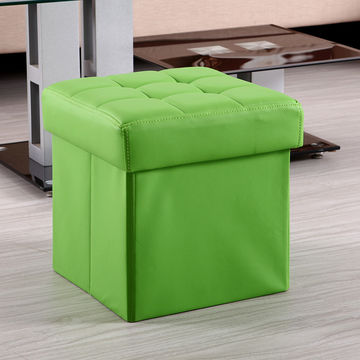 Venta al por mayor, silla de PU colorida, taburete plegable de cuero de los otomanos