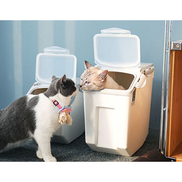 Dog Cat Food Container Sealed Plastic Storage Tank Moisture-proof