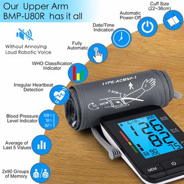 Bp Temp Machine ChinaCE FDA approval auto upper arm blood pressure meter BP machine LCD ...