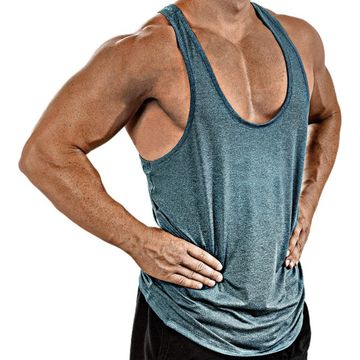 Men Tank Tops Men's Solid V Neck Tank Top Casual Breathable Sleeveless T  Shirt Blue 