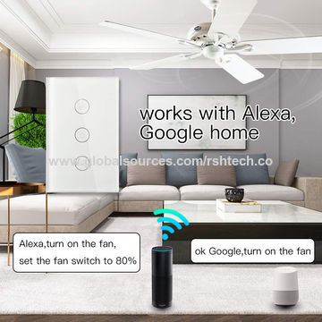 Tuya Smart Life Ceiling Fan Controller WIFI Fan Light Kit With RF Remote  Control APP Speed Switch Dimmer Work With Alexa Google
