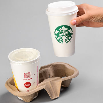 Buy Wholesale China Disposable Take Away Paper Cup Holder To Go Cup Carrier  For Coffee Cup & Cup Carrier at USD 0.003