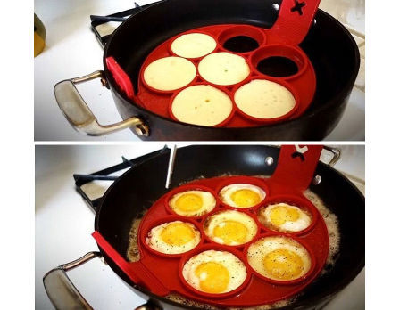 Non-Toxic Kitchen Non-Stick Silicone Baking Egg Ring Pancake Cooking Et 
