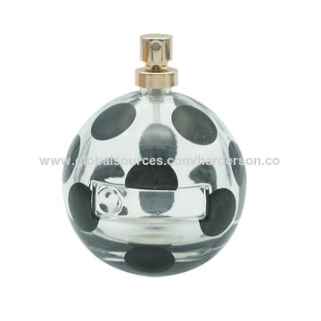 Buy Wholesale China 100ml Empty Perfume Bottles Black Circle Round Perfume  Glass Bottle With Black Cap & 100ml Perfume Bottles
