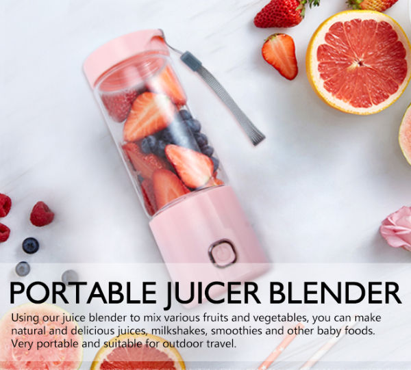 Electric Juicer Portable Blender Cup Automatic Mini Blenders Usb  Rechargeable Press Fruits Smoothie Juicers Cup for Outdoor-1PC