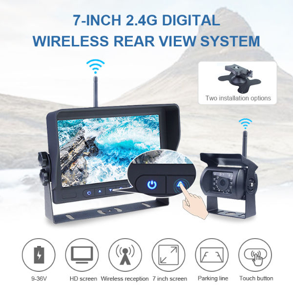 Buy Wholesale China 7 Inch Monitor Wireless Reverse Backup Camera Truck  Reverse Rearview Camera System 24v Car Dvr & Car Camera System at USD 70