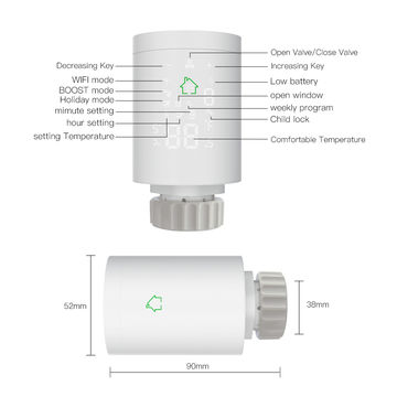 Kaufen Sie China Großhandels-Tuya Zigbee 3.0 Neu Mini-kühler Aktor Smart  Programmier Bare Thermostat Heizung Temperatur Regelung und Smarter  Heizkörper Aktuator Thermostat Großhandelsanbietern zu einem Preis von 20  USD