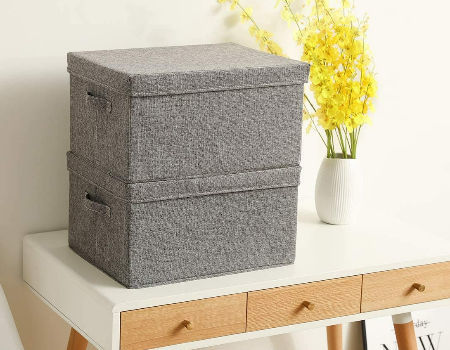 Closet Storage Bins with Lid and Handles for Home Using to store Clothes, Toys, Books etc. supplier