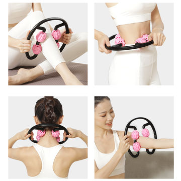 Neck Massager Therapy Neck and Shoulder Dual Trigger Point Roller Self- Massage Tool Relieve Hand Pressure Deep Massage