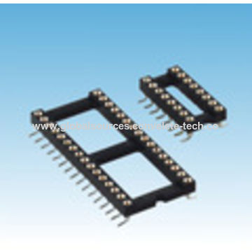 China Double Row 24-pin/2*12-pin/2.54mm IC Socket, Straight Round Pin ...