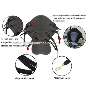Asiento de barco plegable impermeable para pesca, asiento de kayak ajustable para tabla de paddle surf